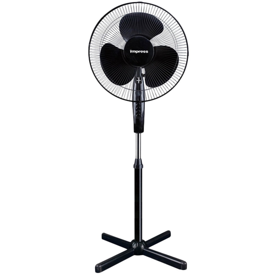 Impress 16 Inch Oscillating Stand Fan, Black
