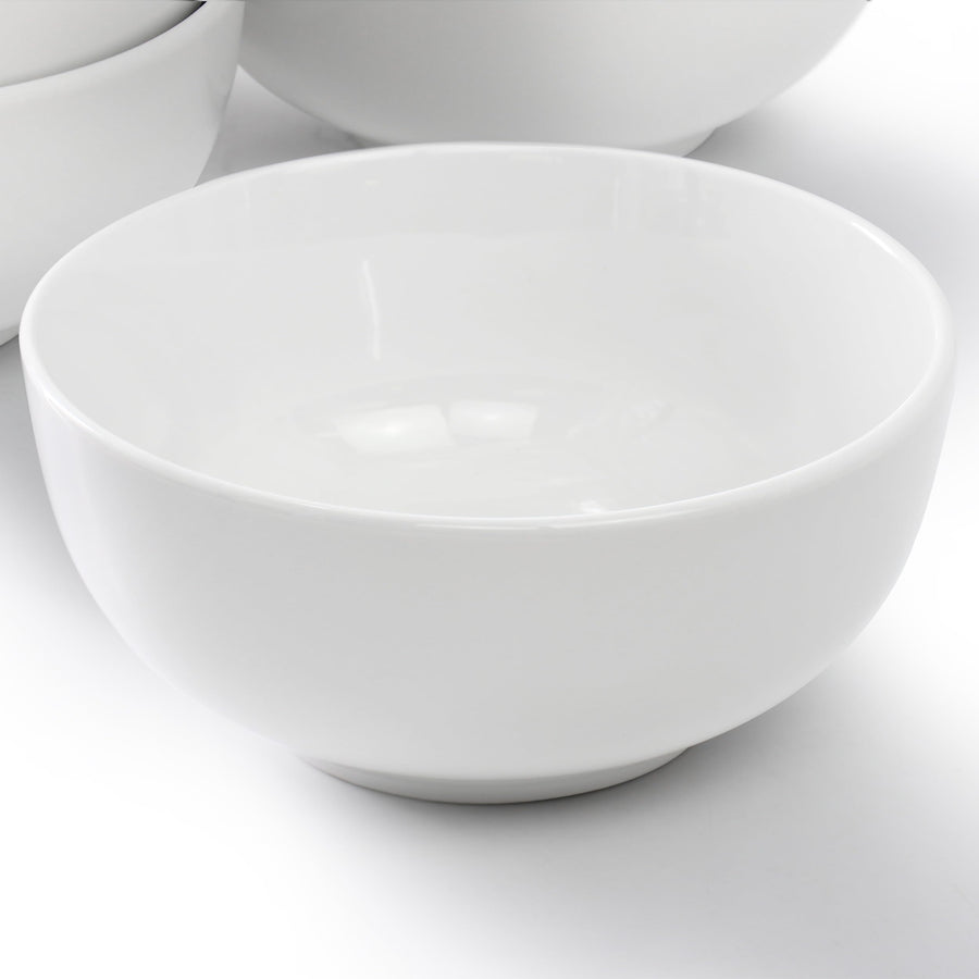Elama Professional Kitchen 12-Piece White Porcelain Bowl Set, 22 oz
