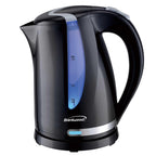 Brentwood 1.7L 1100W Cordless Electric Kettle – Black, 360-Degree Base with Concealed Stainless Element, Auto Shut-Off & Boil-Dry Protection