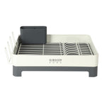 Gibson Home Nestcraft Stainless Steel Dish Rack with Swivel Drain Spout, White