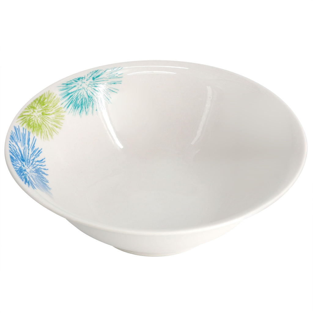 Gibson Home Blue Meadow 12-Piece Fine Ceramic Dinnerware Set – White with Blue Floral Accents, Service for 4