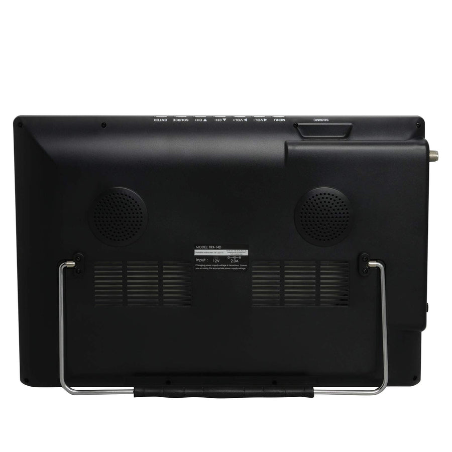 Trexonic Portable Rechargeable 14 inch LED TV with HDMI, SD/MMC, USB, VGA, AV In/Out and Built-in Digital Tuner