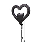 SuperSonic SC-2310SRH Pro Live Stream 10-Inch Heart Shaped Selfie Ring Light - 120 LEDs, 3 Color Modes, Tripod Extends to 42.5 Inches
