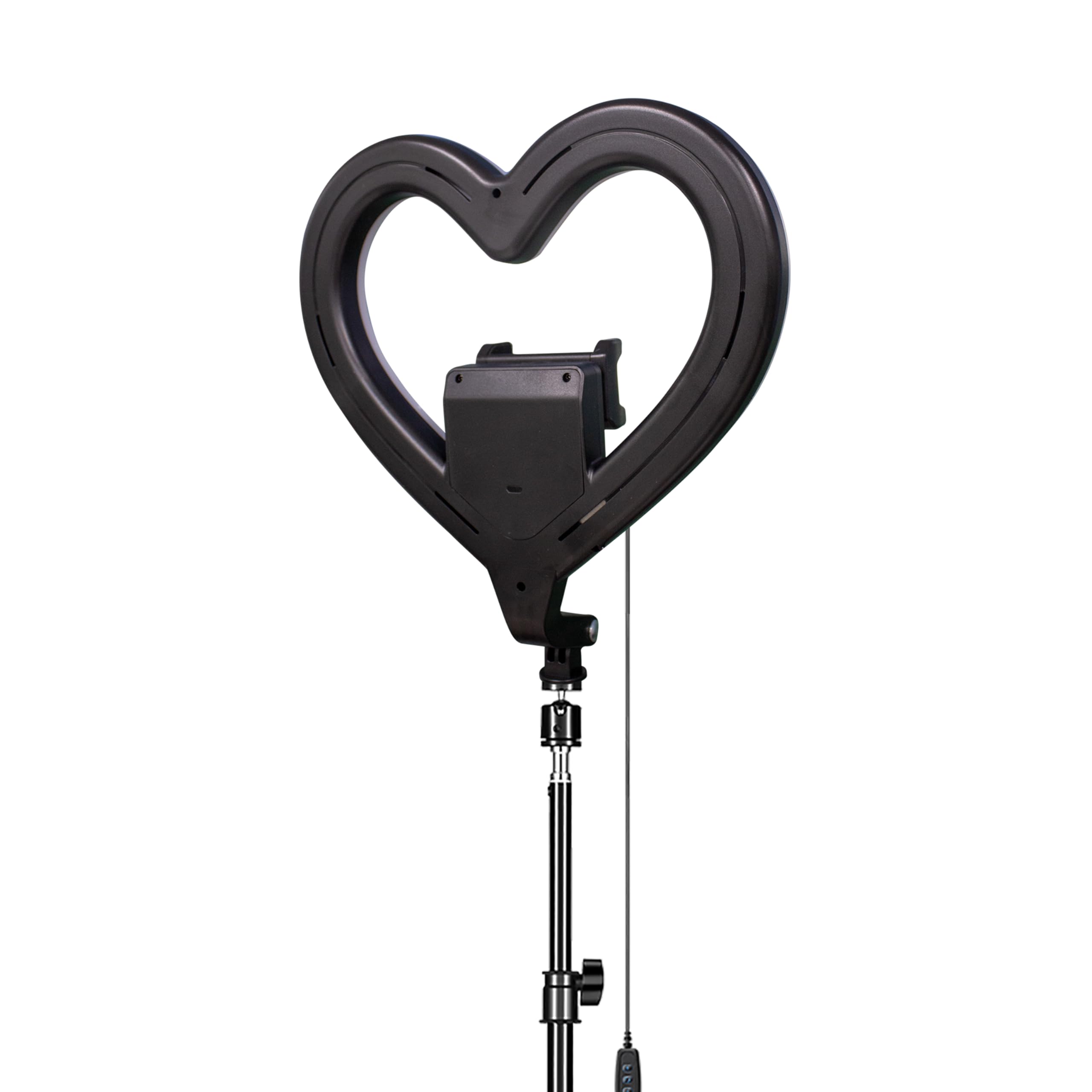 SuperSonic SC-2310SRH Pro Live Stream 10-Inch Heart Shaped Selfie Ring Light - 120 LEDs, 3 Color Modes, Tripod Extends to 42.5 Inches