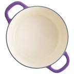 Crock-Pot Artisan 7-Quart Round Enameled Cast Iron Dutch Oven with Lid – Lavender Purple Heavy-Duty Cookware