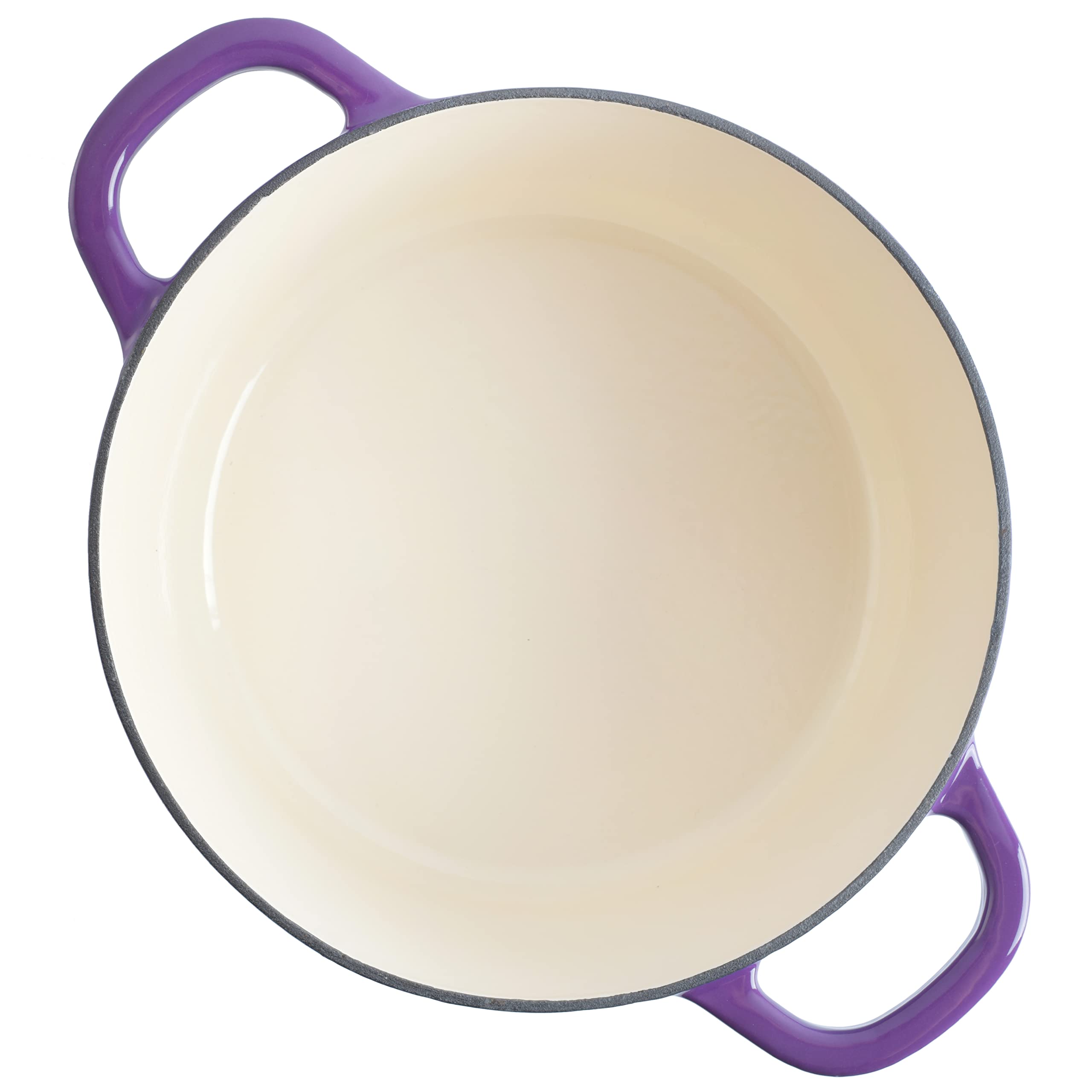 Crock-Pot Artisan 7-Quart Round Enameled Cast Iron Dutch Oven with Lid – Lavender Purple Heavy-Duty Cookware