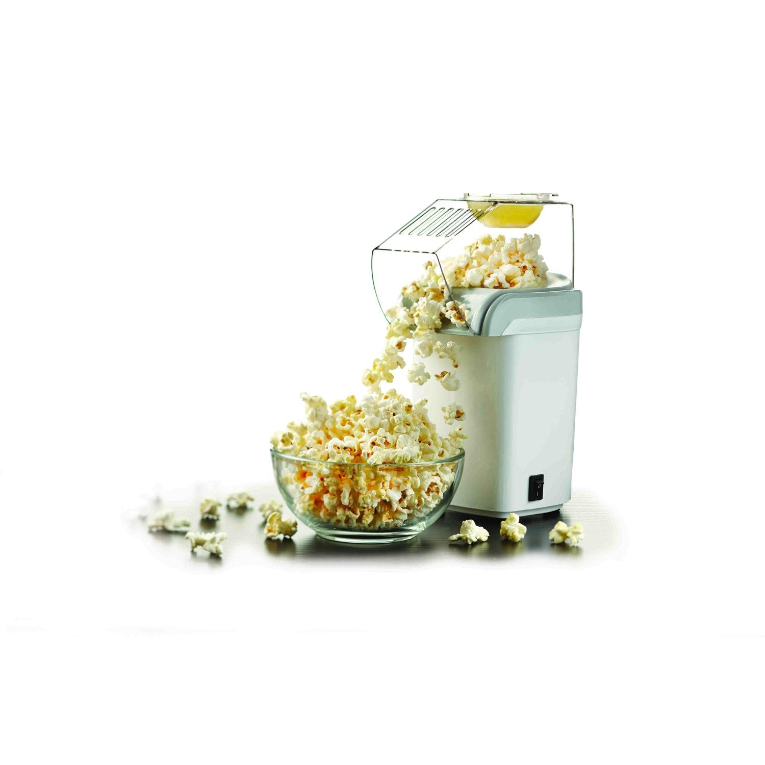 Brentwood PC-486W Hot Air Popcorn Maker - White, 8 Cup Capacity, Oil-Free Popping in 2 to 3 Minutes