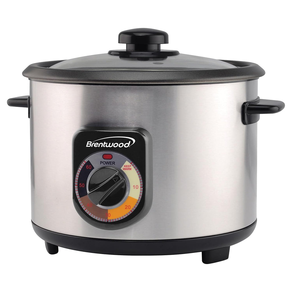 Brentwood TS-1020S 10-Cup Stainless Steel Persian Rice Cooker – Crunchy Tahdig with Timer