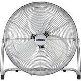 Optimus F-4122 12-Inch 3-Speed Industrial-Grade High-Velocity Floor Fan, Chrome Grill