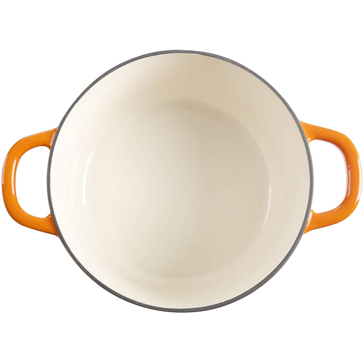 Crock-Pot Artisan 5-Quart Round Enameled Cast Iron Dutch Oven – Sunset Orange, Oven Safe to 500°F, Self-Basting Lid, Induction Compatible