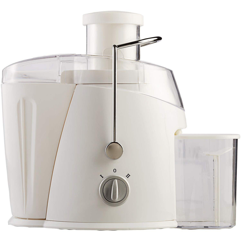 Brentwood white 2-speed centrifugal juice extractor with graduated jar