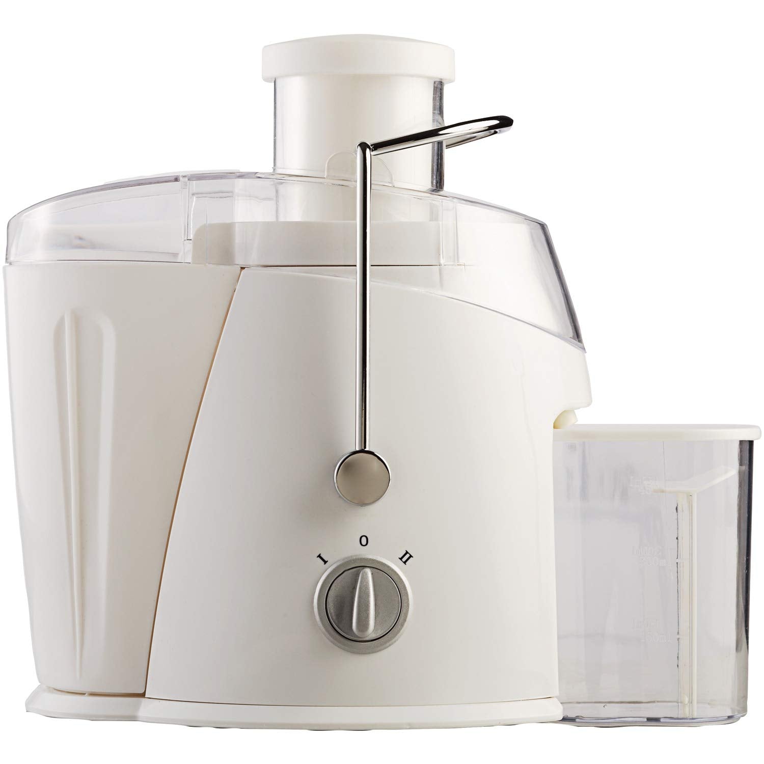 Brentwood white 2-speed centrifugal juice extractor with graduated jar