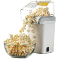 Brentwood PC-486W 8-cup hot air popcorn maker, white, with butter-melting scoop lid