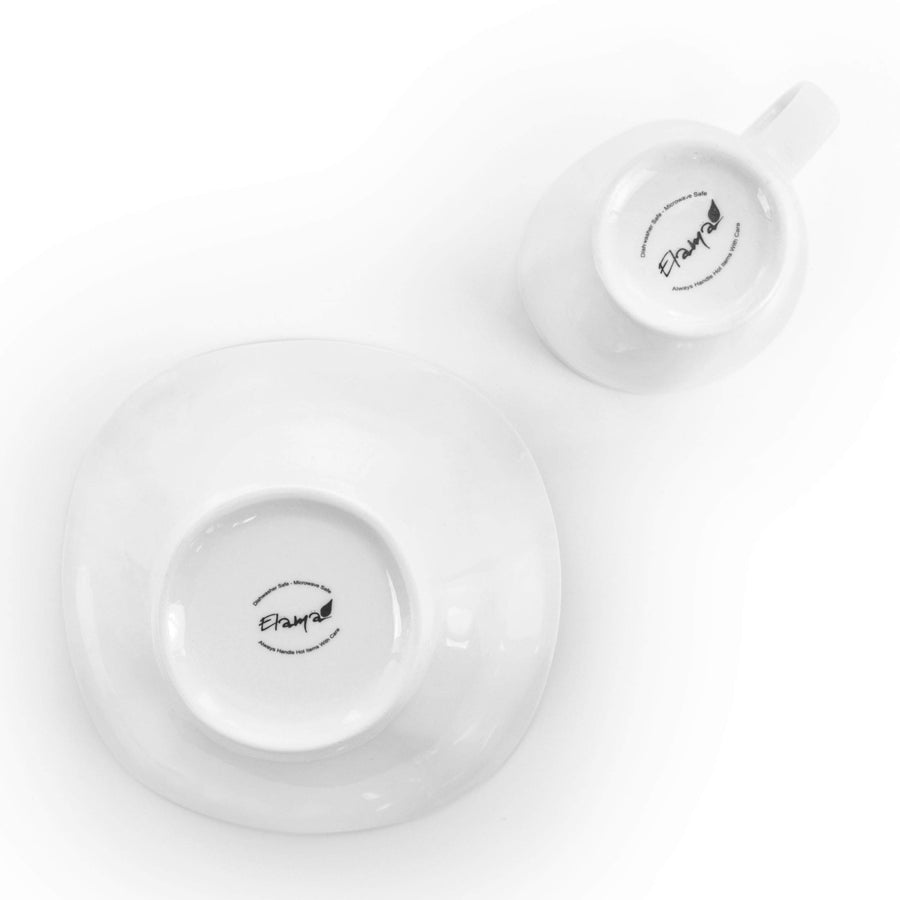Elama Bishop 16 Piece White Porcelain Dinnerware Set