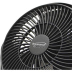 Brentwood Kool Zone F-8BKR 8 Inch 3-Speed High Velocity Air Circulator Fan - Black