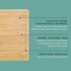 Gibson Home Forestview 18" x 12" Bamboo Cutting Board with Juice Grooves