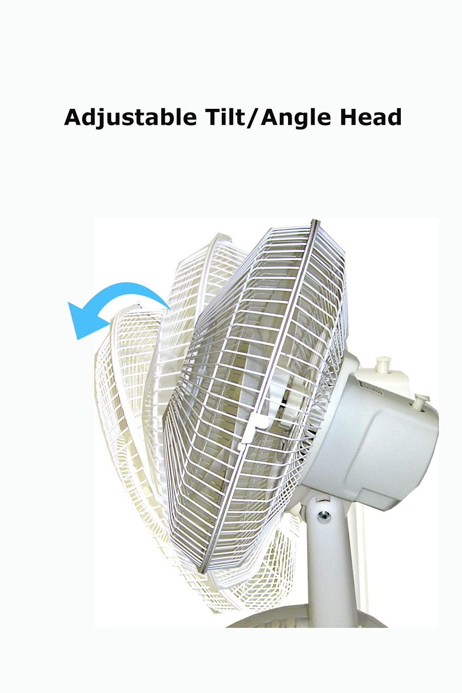 Optimus F-1230 12-Inch 3-Speed Oscillating Table Fan, White