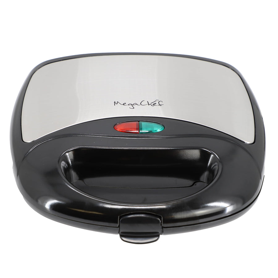 MegaChef Compact Electric Panini Press and Sandwich Maker, Black