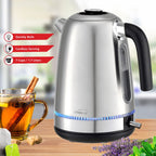 Brentwood KT-1792S 1500W Stainless Steel 1.7L Cordless Electric Kettle - Silver