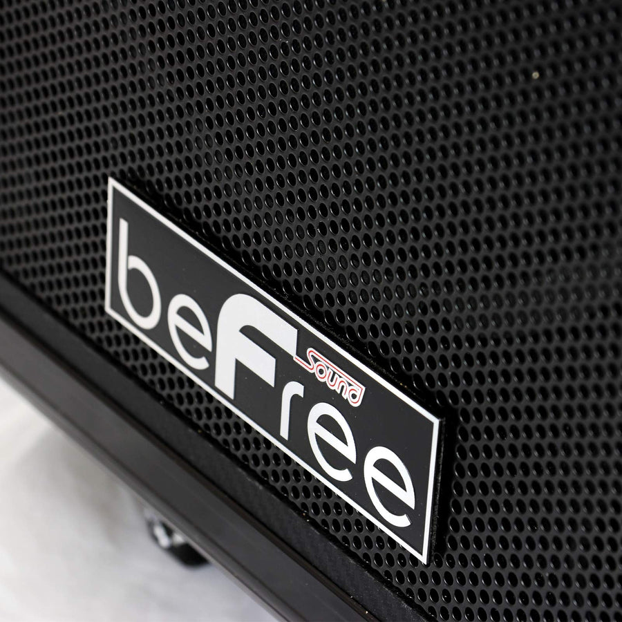 beFree Sound BFS-60L Sleek 10-Inch Dual-Power Bluetooth PA Speaker with Mic and Guitar Inputs