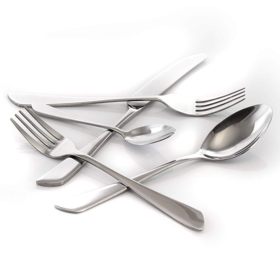 MegaChef Gibbous 20-Piece Stainless Steel Flatware Set, Service for 4, Silver