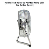 Optimus F-4092 9-Inch Industrial Grade High Velocity Fan, 2 Speeds, All Metal, Wall Mountable