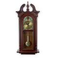 Bedford Clock Collection 38Grand Antique Collonial Chiming Wall Clock with Roman Numerals in a Cherry Oak Finish