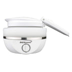 Brentwood Dual Voltage 3.3-Cup Collapsible Travel Kettle – White, 800W Silicone Folding Electric Kettle for Travel