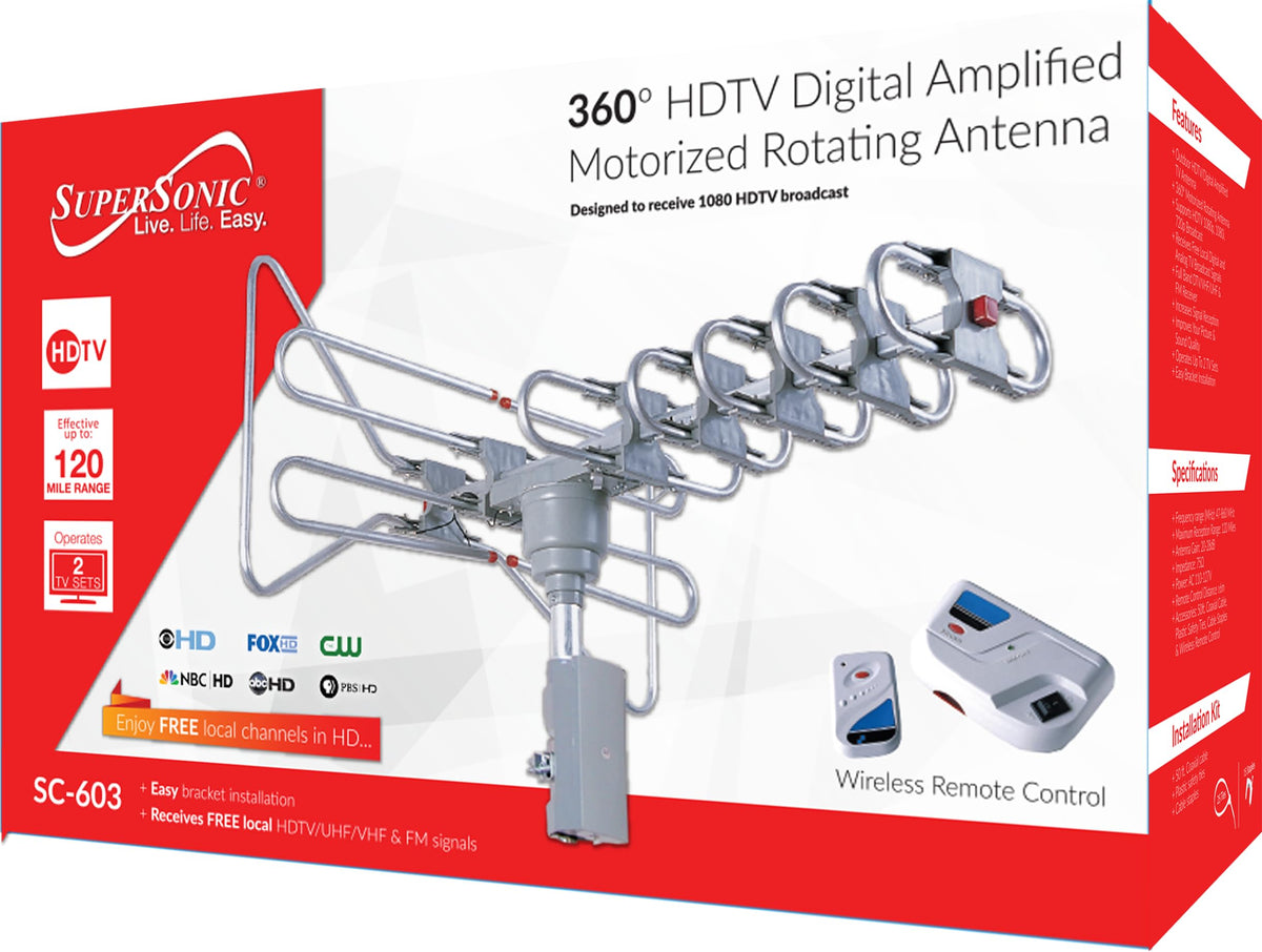 SuperSonic SC-603 Outdoor Superior HDTV Digital Rotating Antenna