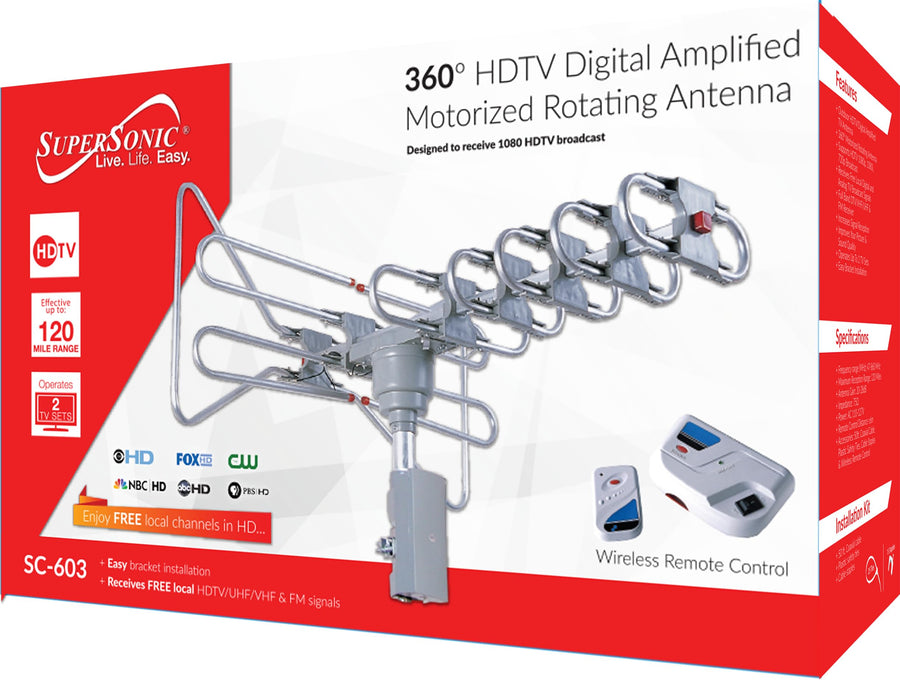 SuperSonic SC-603 Outdoor Superior HDTV Digital Rotating Antenna