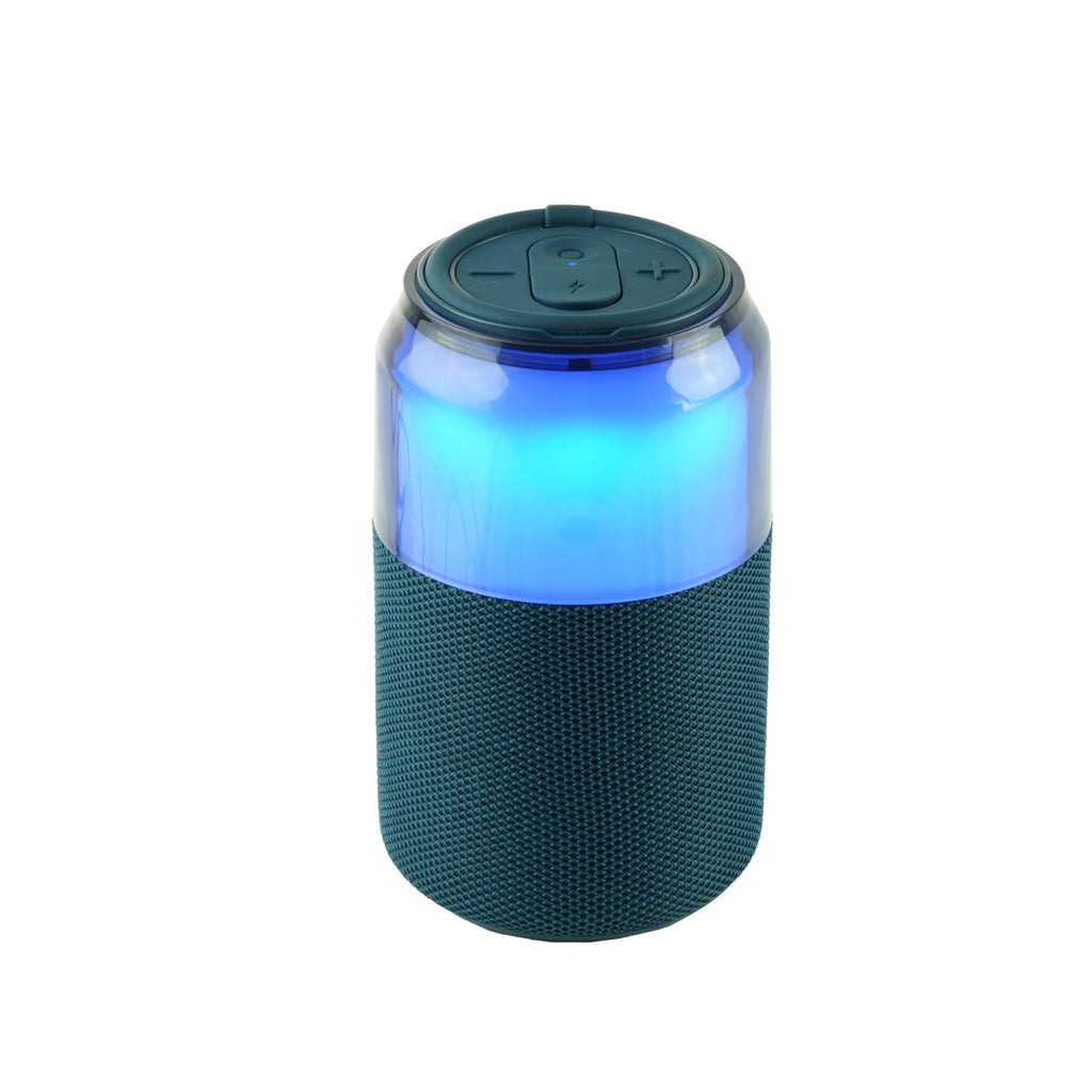 SuperSonic SodaBoom SC-2335BT portable Bluetooth LED speaker with TWS pairing, blue