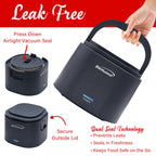 Brentwood ELB-600BL 0.6L Portable Leakproof Electric Heated Lunch Box with Stainless Container - Blue