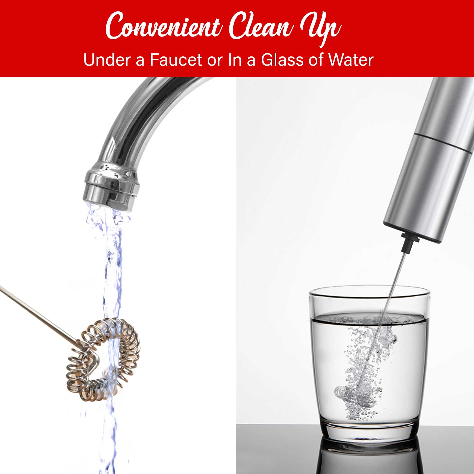 Brentwood Battery-Operated Stainless Steel Electric Milk Frother
