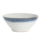 Gibson Elite Spiral Reactive 16-Pc Dinnerware Set – Blue Embossed Stoneware Service for 4, Microwave & Dishwasher Safe