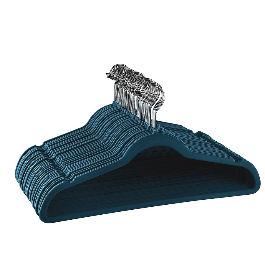 Elama velvet slim hanger Blue 30 pack