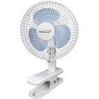 Brentwood Kool Zone F-621W 6 Inch 2-Speed Clip-On and Desk Fan - White
