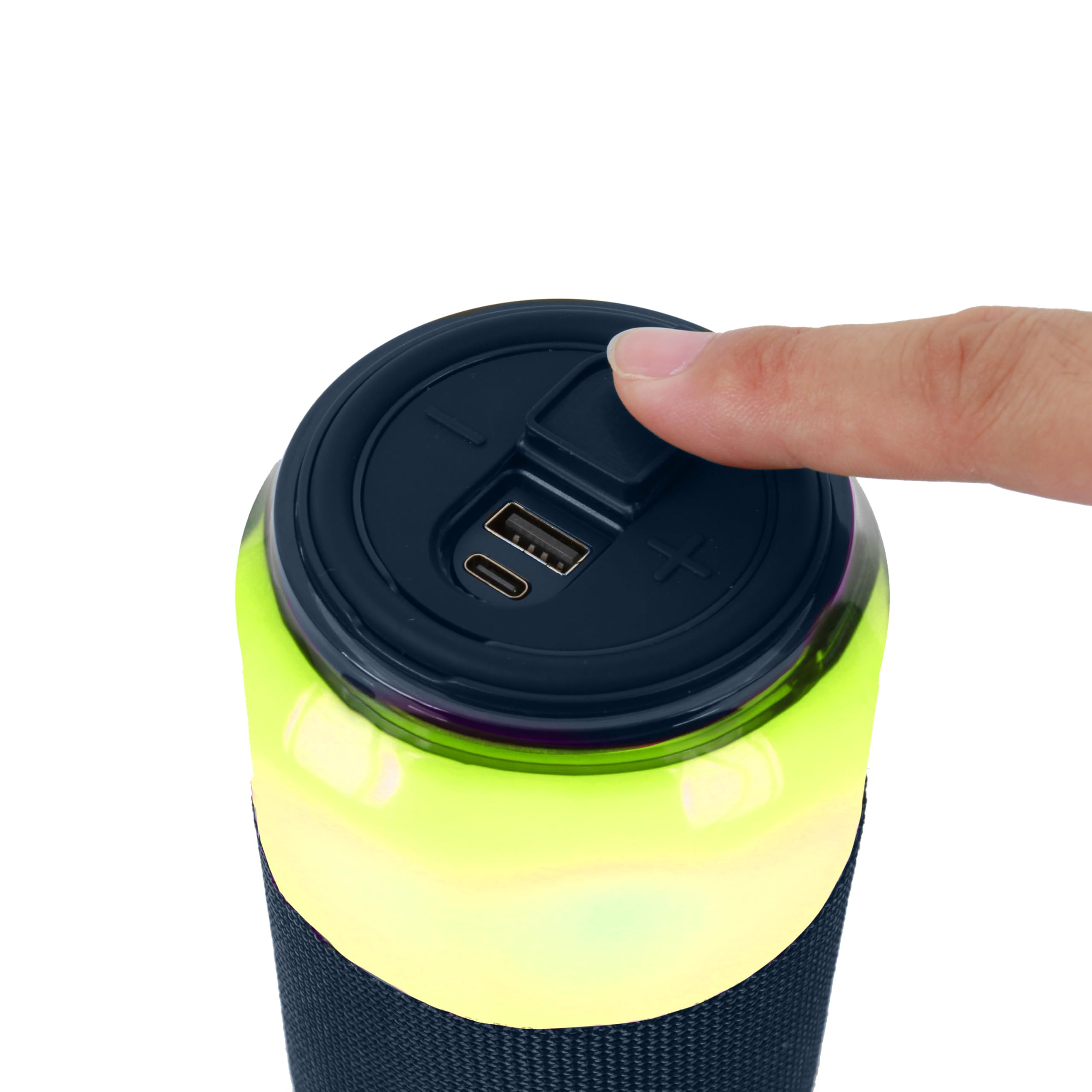 SuperSonic SodaBoom SC-2335BT Portable Bluetooth 5.4 LED Speaker with TWS Pairing - Blue