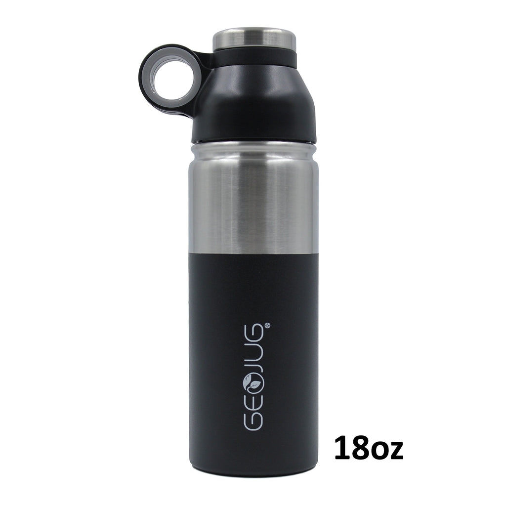 Brentwood GeoJug 18 oz Stainless Steel Vacuum Insulated Water Bottle, Blue