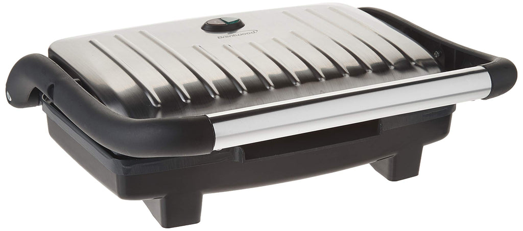 Brentwood TS-611 Compact Panini Press & Sandwich Maker,1000-Watt, Non-Stick,Stainless Steel