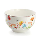 Elama Wildflower Meadow 16-Piece Porcelain Dinnerware Set – Service for 4, Floral Plates, Bowls & Mugs, Microwave & Dishwasher Safe