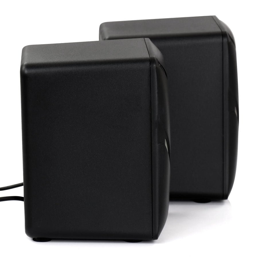 beFree Sound Dual Compact LED Gaming Speakers, Black