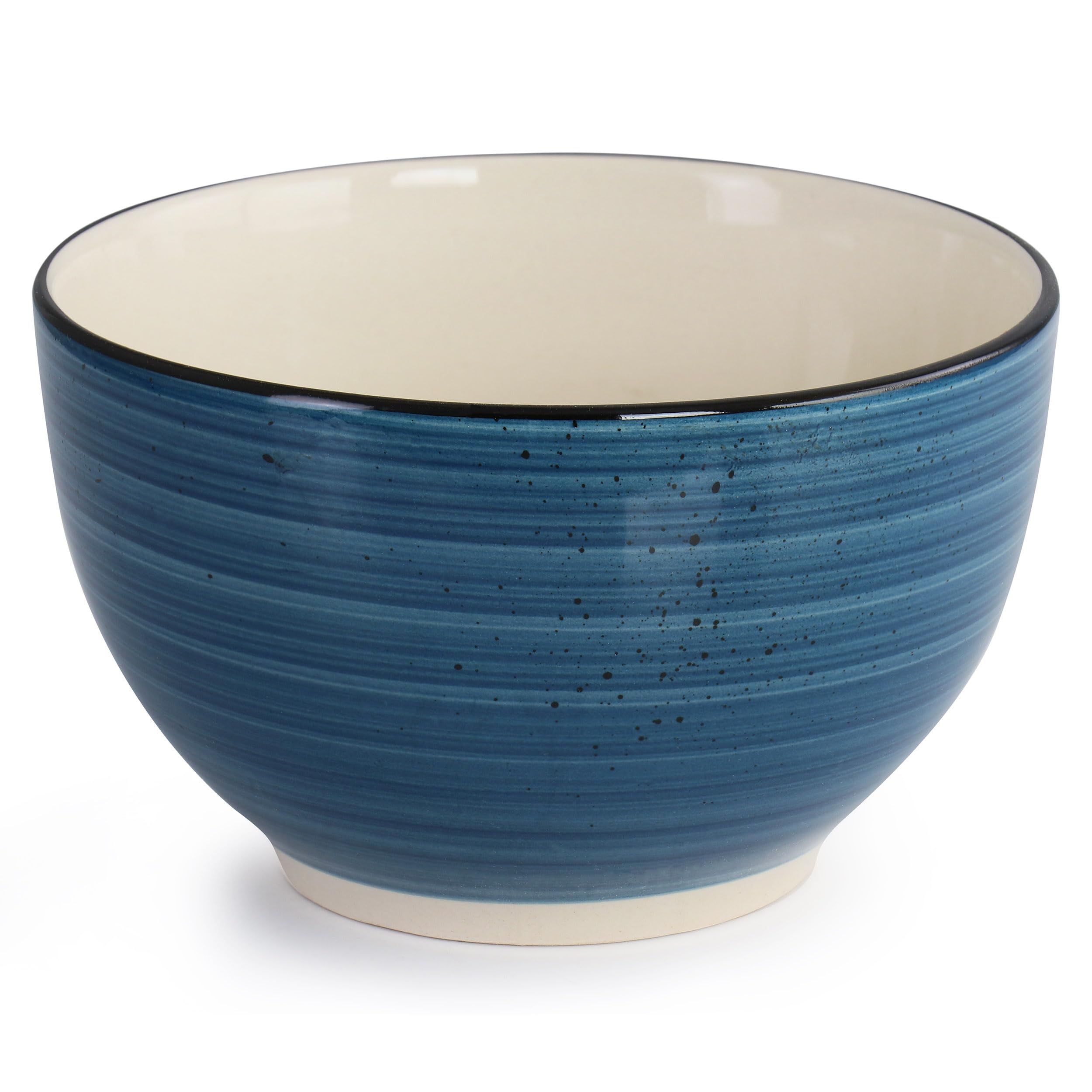Elama Gia 24 Piece Stoneware Dinnerware Set (Dark Blue)