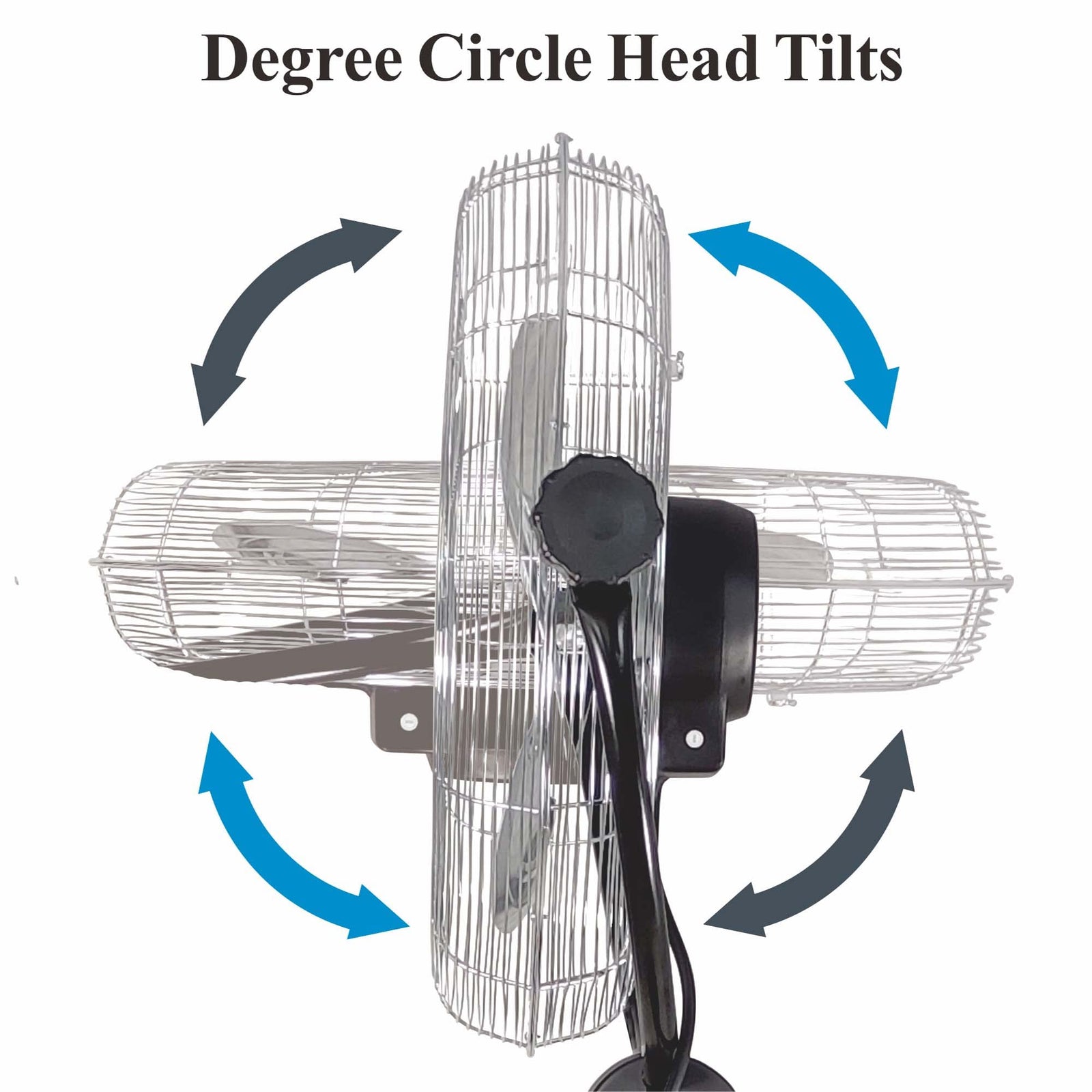 Optimus F-4205 20-Inch 3-Speed Industrial-Grade High-Velocity Oscillating Stand Fan, Chrome Grill