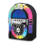 VICTOR VDTJ-1000 Mini Bluetooth Jukebox – Multicolor LED Lighting, Rechargeable Battery, USB/SD/Aux Wireless Stereo Speaker