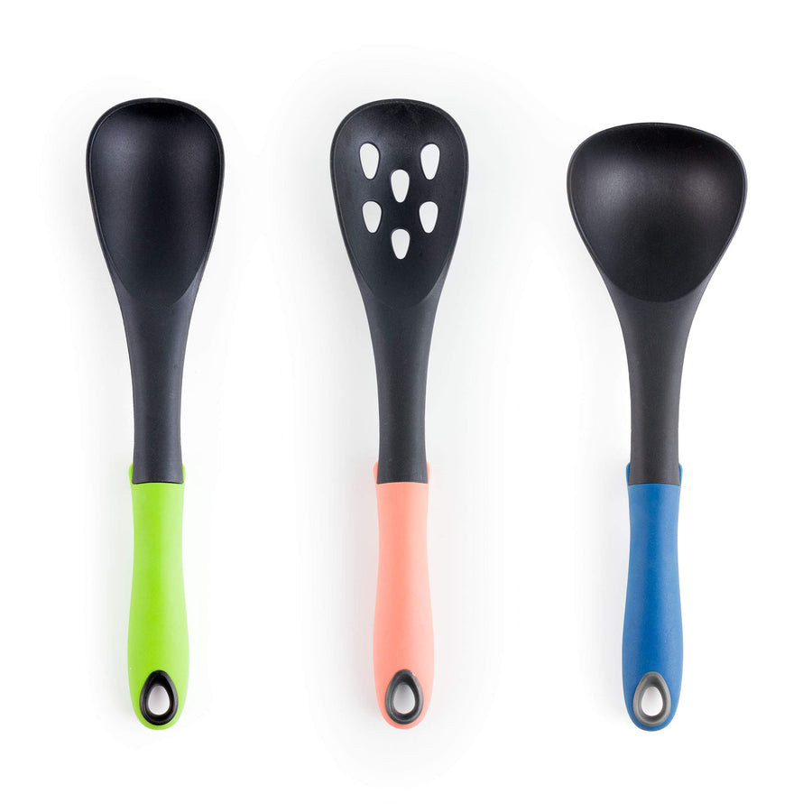 MegaChef 7-Piece Nylon Kitchen Utensil Set with Stand, Assorted Colors