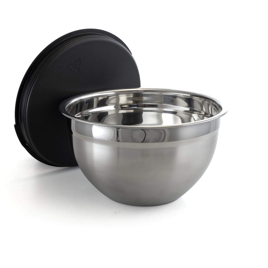 Stainless Steel Mixing Bowls with Lids, 5-Piece Stackable Set, 1.5 to 6 Qt, by MegaChef