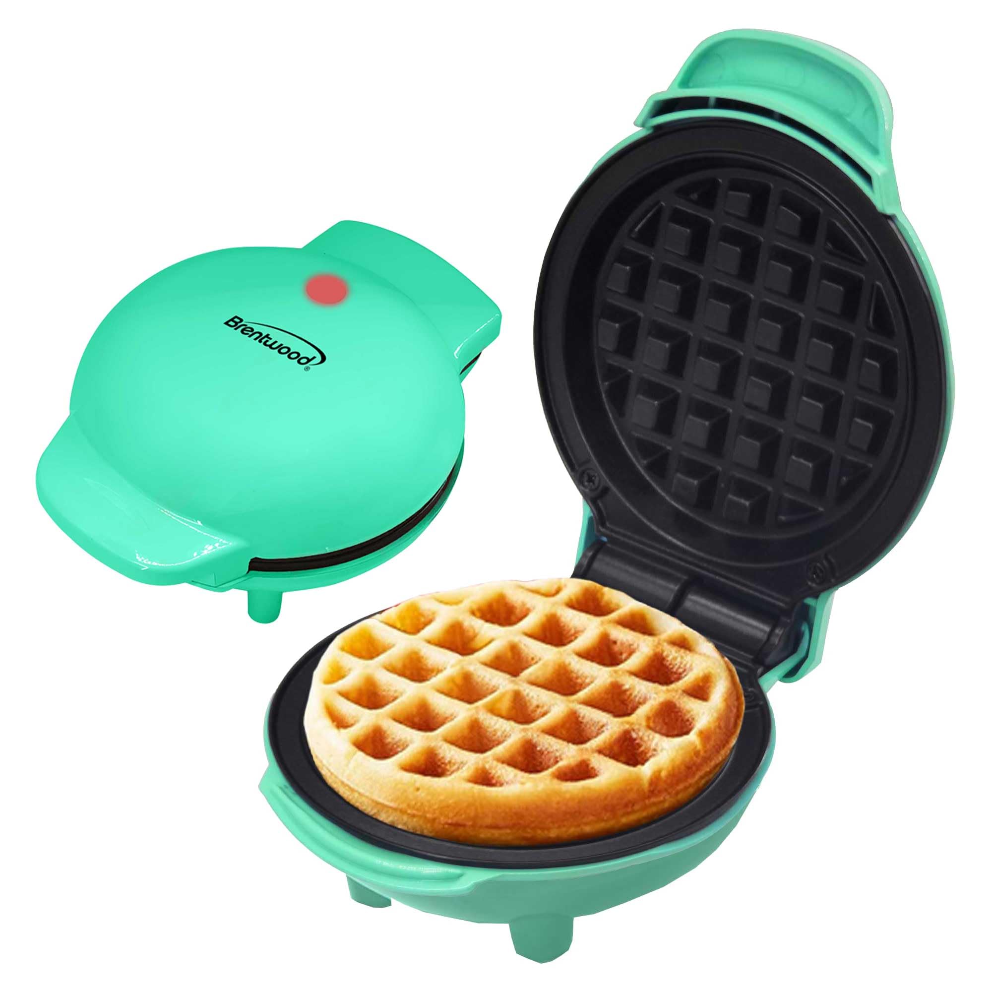 Brentwood TS-2141BL blue 5-inch non-stick mini waffle maker