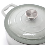 MegaChef 7 Piece Enameled Cast Iron Cookware Set in Gray