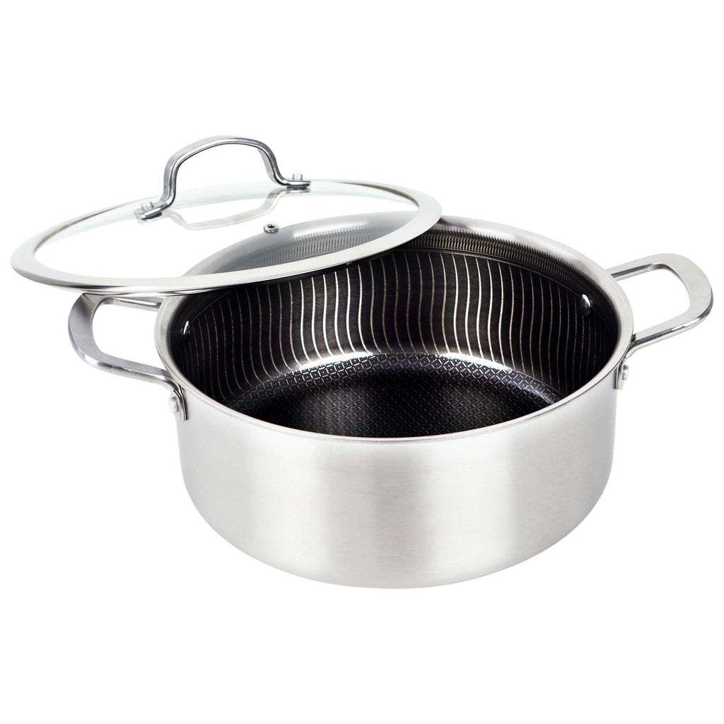 Brentwood B-DUH26L 6-quart 3-ply stainless steel hybrid nonstick Dutch oven