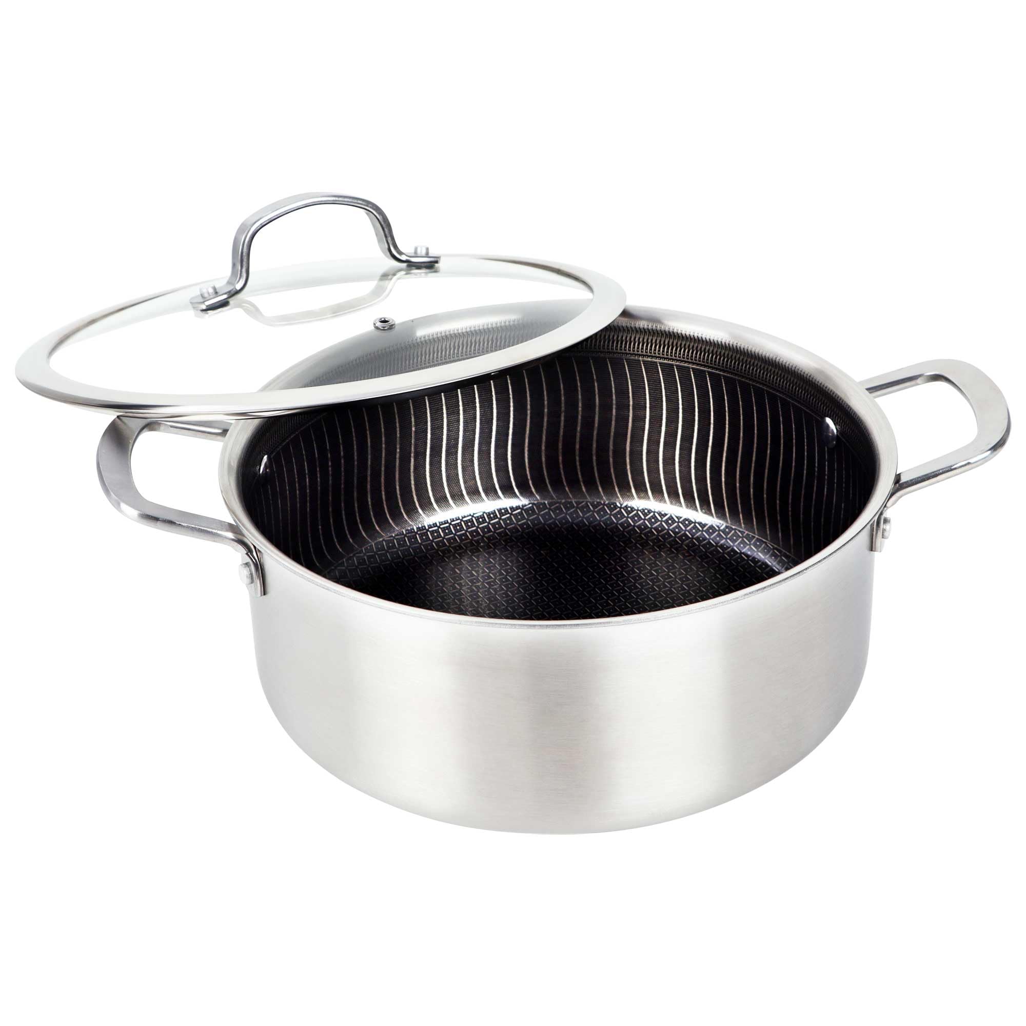 Brentwood B-DUH26L 6-quart 3-ply stainless steel hybrid nonstick Dutch oven